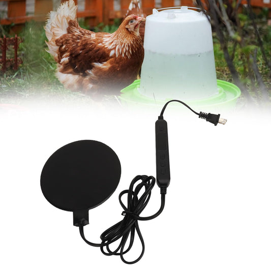 Chicken Water Heater for Winter, Poultry Water Heater Base 35W 120V Silicone Heated Pad Chicken Waterer Heated Chicken Coop Heater for Metal Bucket Stock Tank