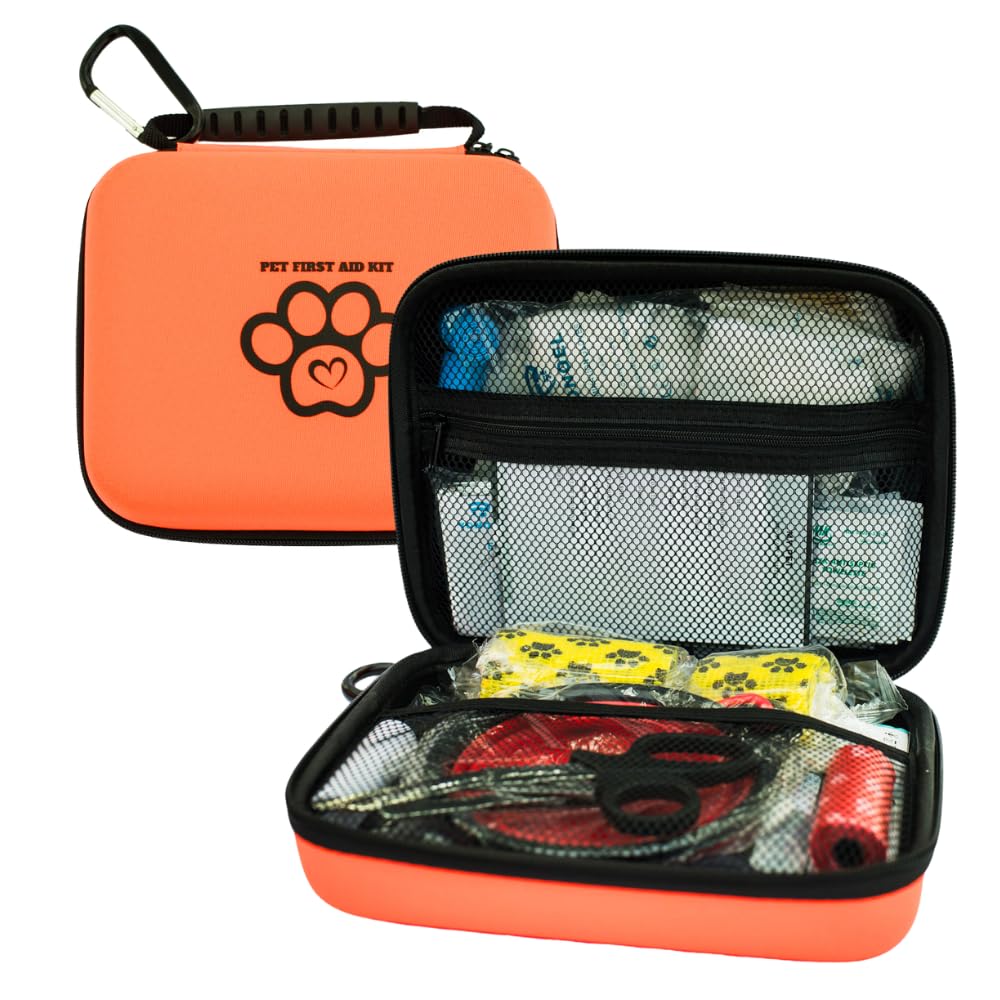 Dog First Aid Kit, Pet Friendly, Refillable, Water Resistant, Compact, Pet First Aid, Dog Medical, Dog Emergency Kit, Cat First Aid, Camping & Hiking Essentials, Pet Care, Travel