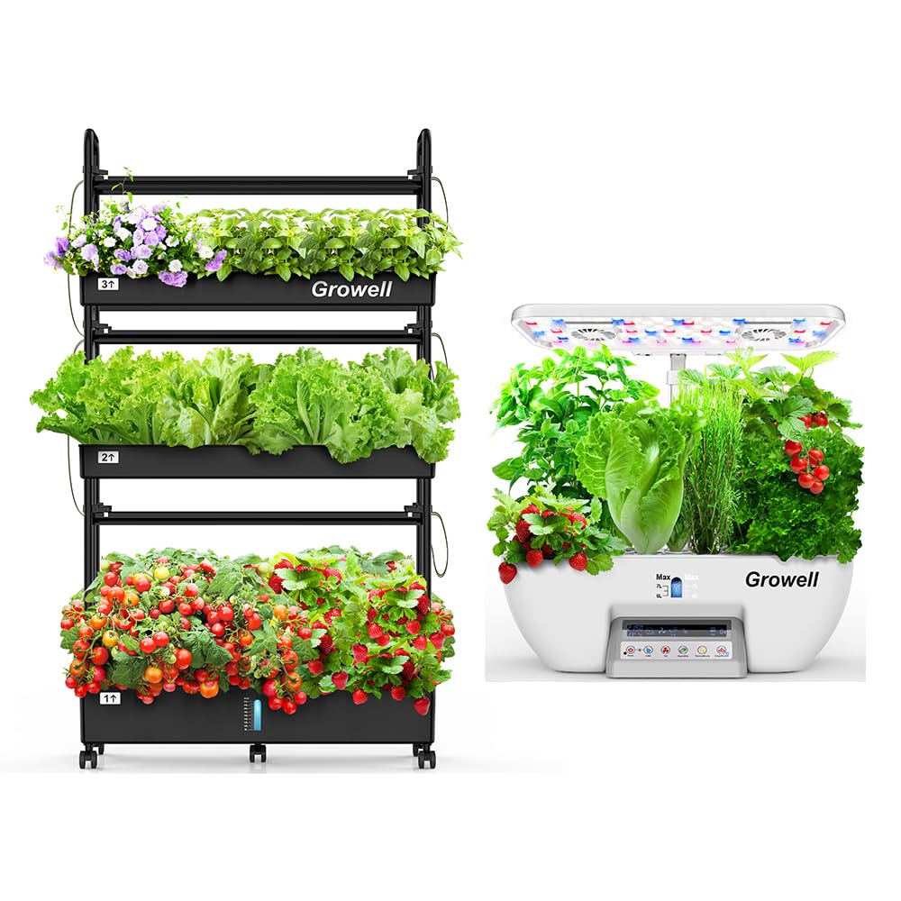 Growell 17 Pods & 90 Pods Hydroponics Growing System Kit