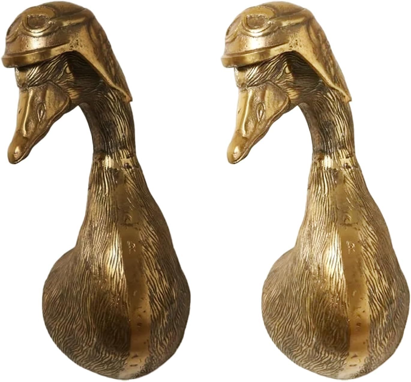 Coyoohouse 3D Head Wall Mount Samll Ornament, Animal Heads for Wall Art Hanging Sculptures, Small Metal Wall Resin Art Wall Decor Ornament Waterproof Bronzed Resin Decorations for Home(Duck)