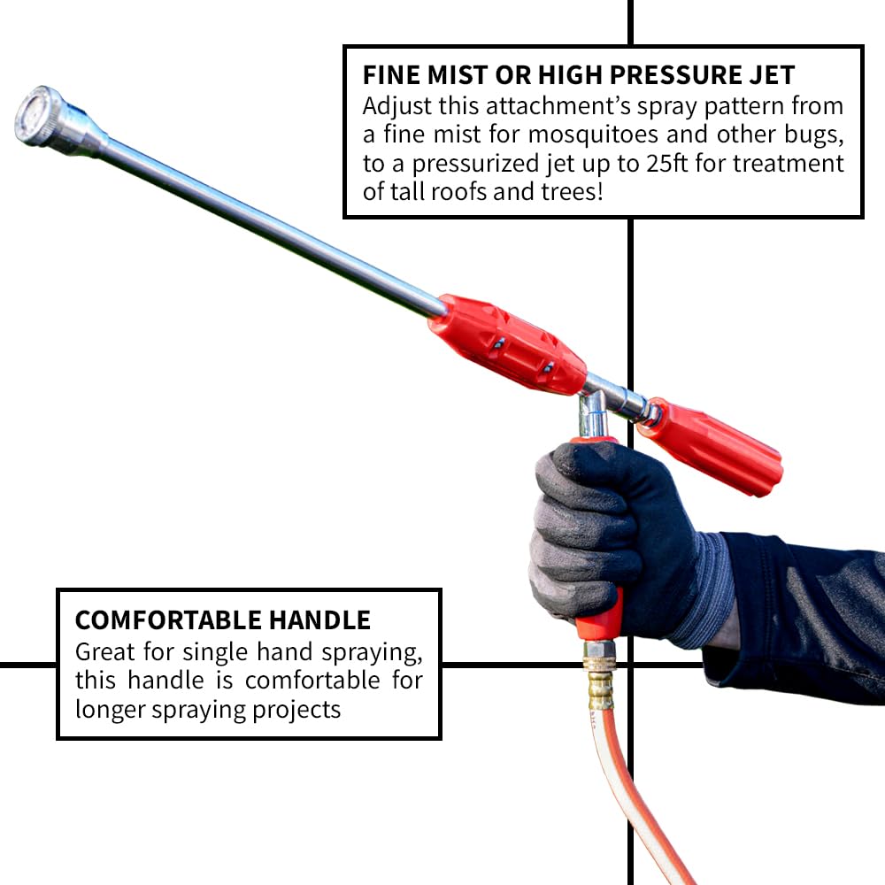 1.3HP Skid Sprayer Barrel Mount Only with Honda GX35 100ft Hose and 500 PSI Pump for Pest Control (Skid Sprayer + Conical Gun)