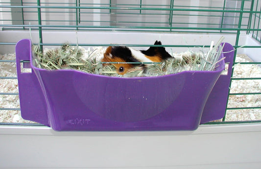 Lixit Cage Hay Rack for Rabbits and Other Small Animals (Purple)