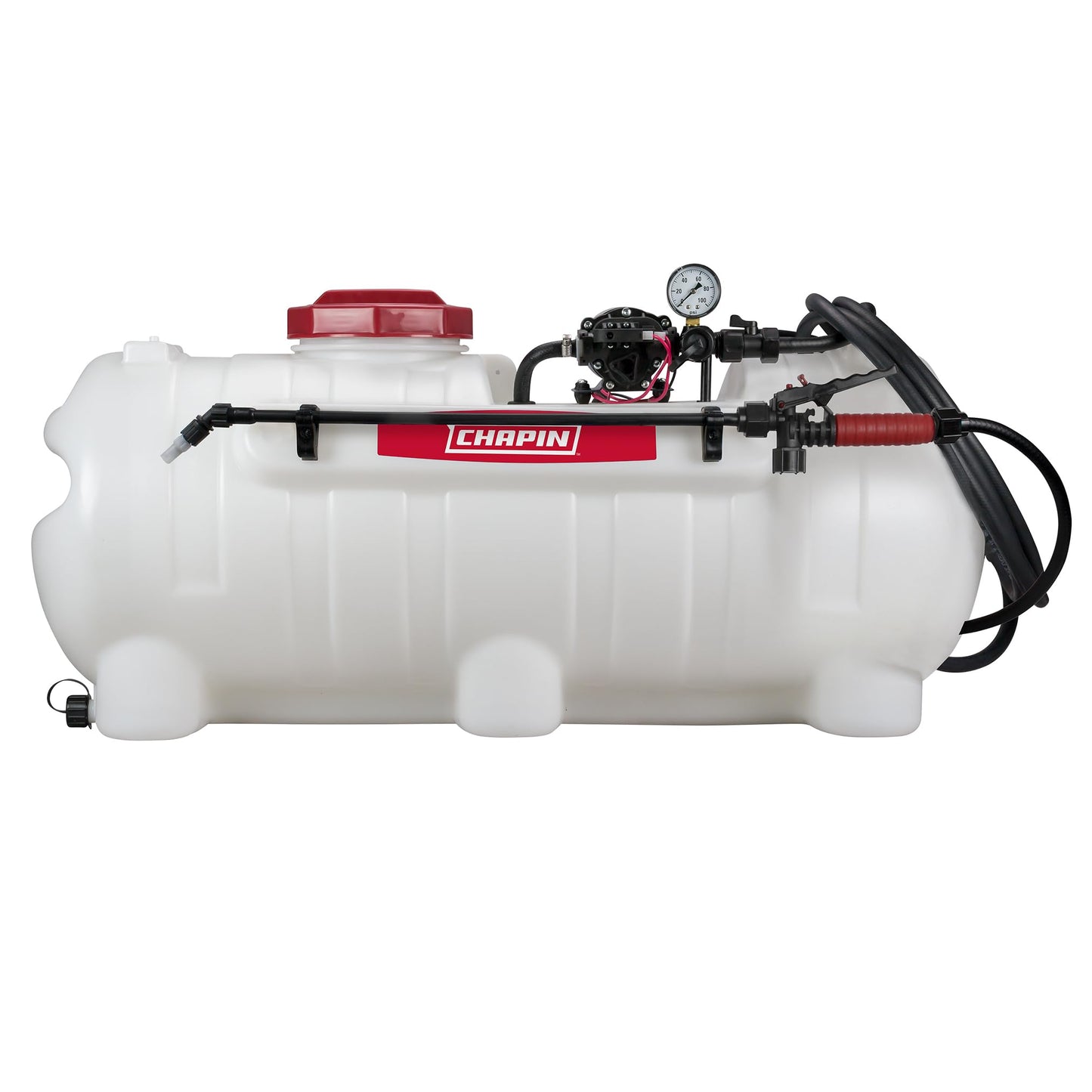 Chapin 25 Gallon Deluxe ATV/UTV Sprayer 97501 – Made in The USA, 2.5 GPM, 12V Quick Connect Pump, Universal Mount