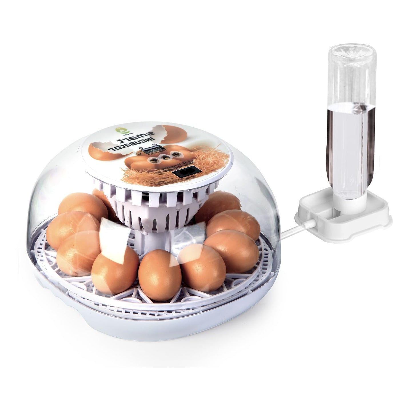 ZEMIRO CHARGE 12 Egg Incubator with Automatic Turning, Humidity Control, Auto Water Addition, for Hatching Chicken, Goose, Duck, Quail, Pigeon, and Turkey Eggs (12 Egg Incubator)