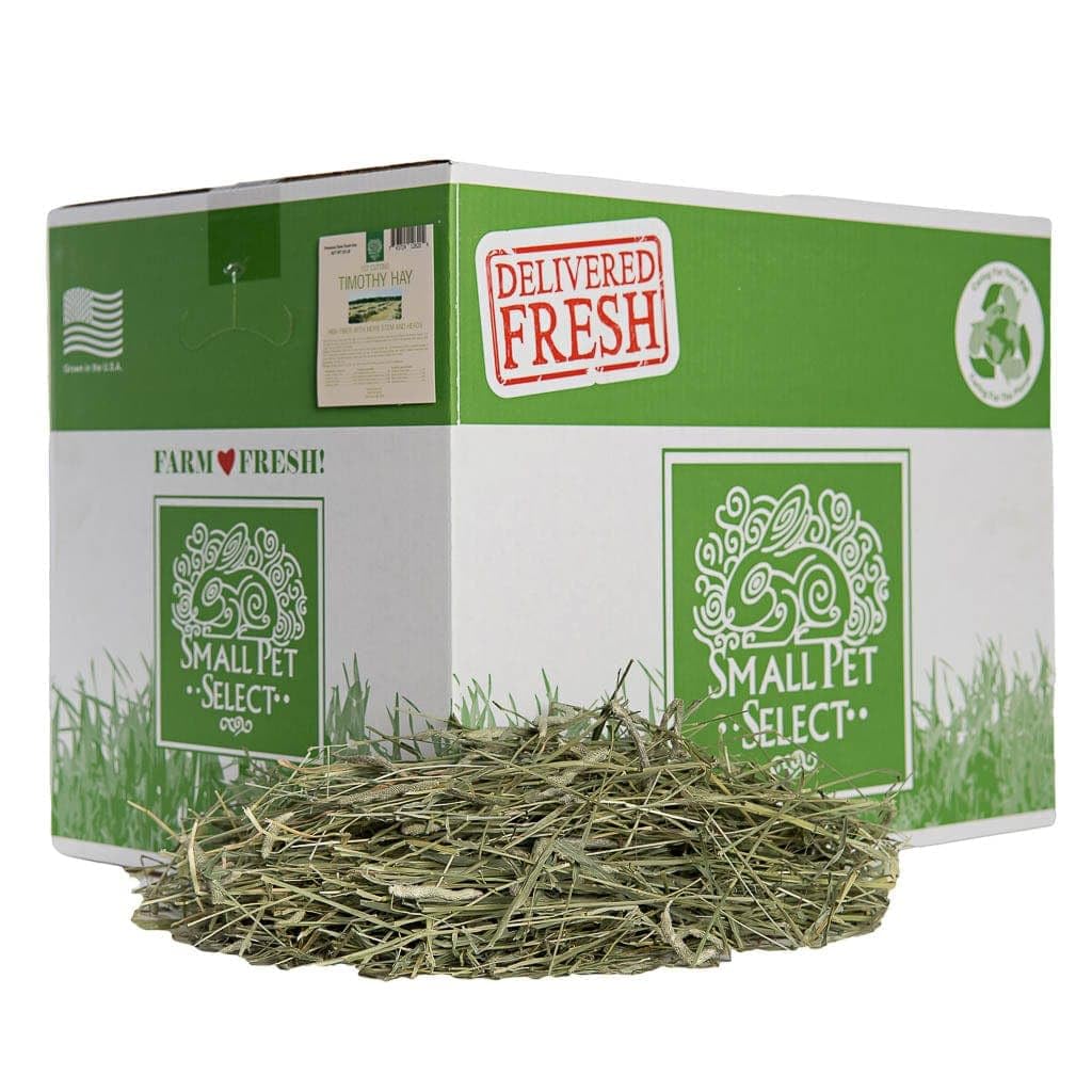 Small Pet Select 1st Cutting Timothy Hay, Animal Food for Guinea Pig, Rabbit, Hamster, Bunny, or Chinchilla, Natural Hay Grown in the USA, 20lb