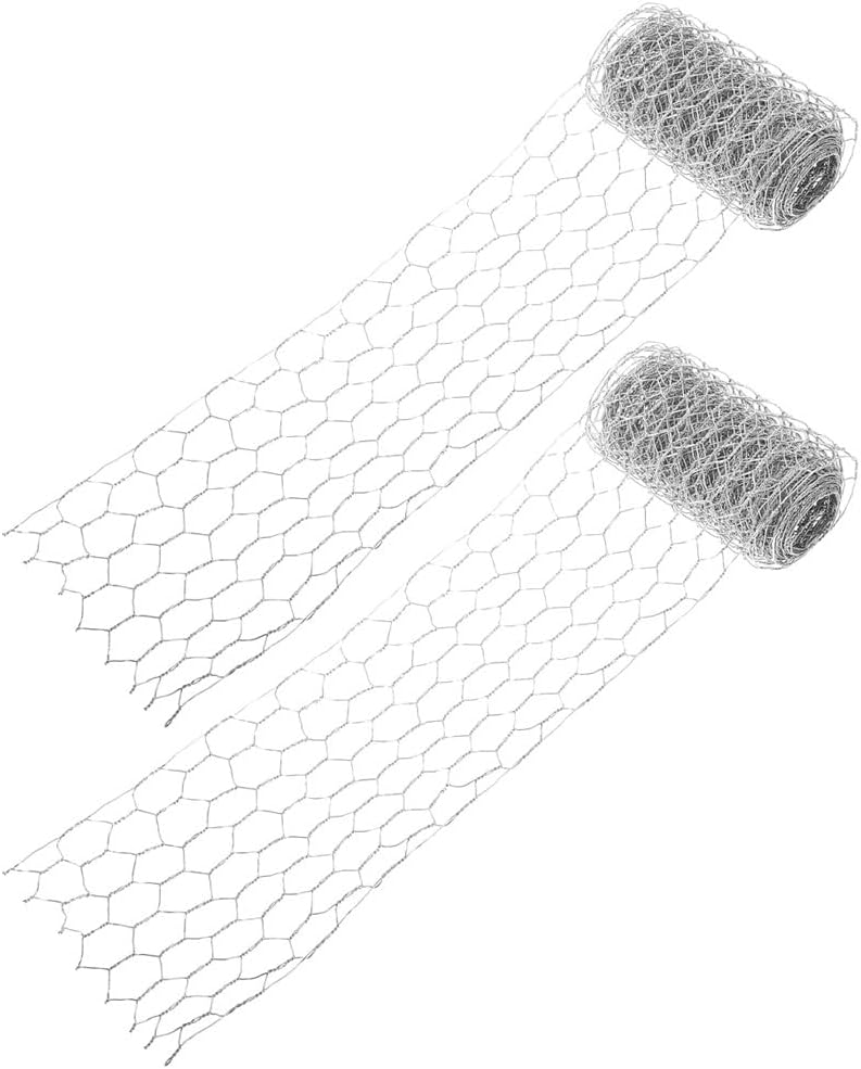 CHILDWEET 2pcs Hexagonal Chicken Wire Netting Metal Mesh for Garden Fencing Poultry Safety and Craft Projects Versatile Wire Frame