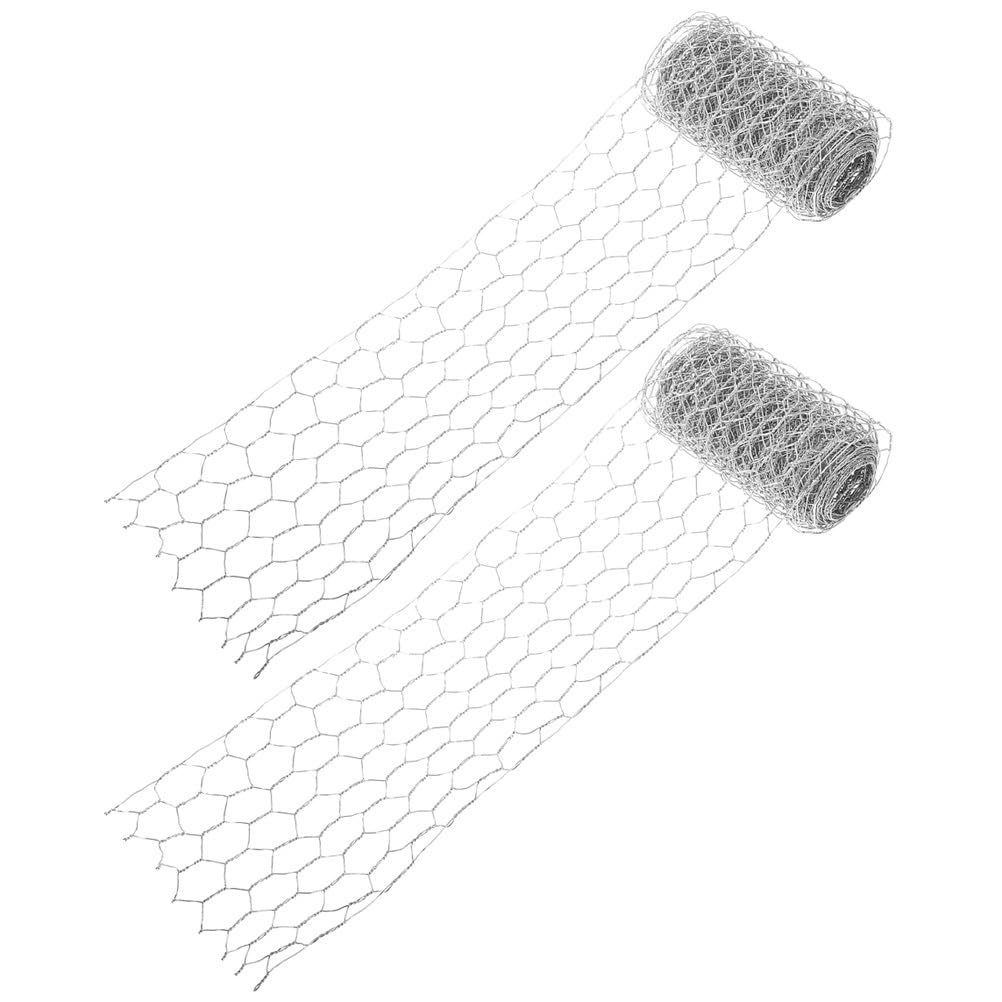 CHILDWEET 2pcs Hexagonal Chicken Wire Netting Metal Mesh for Garden Fencing Poultry Safety and Craft Projects Versatile Wire Frame