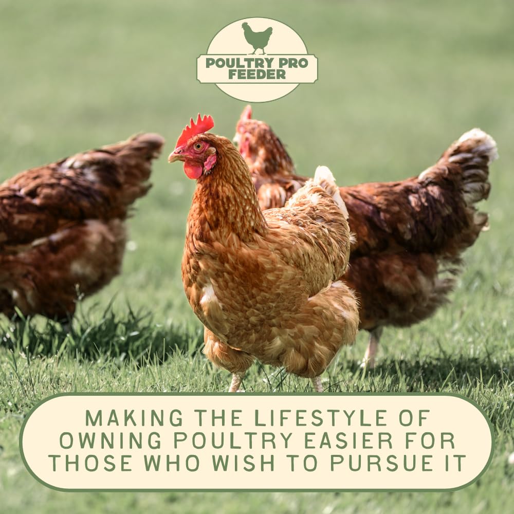 The Original Poultry Pro DIY Chicken Feeder | 3 Ports Poultry Feeders for Chicken Coop | Use for Buckets & Bins | Rain Proof, Weather Resistant - Original Feeder 3-Pack with Hole Saw