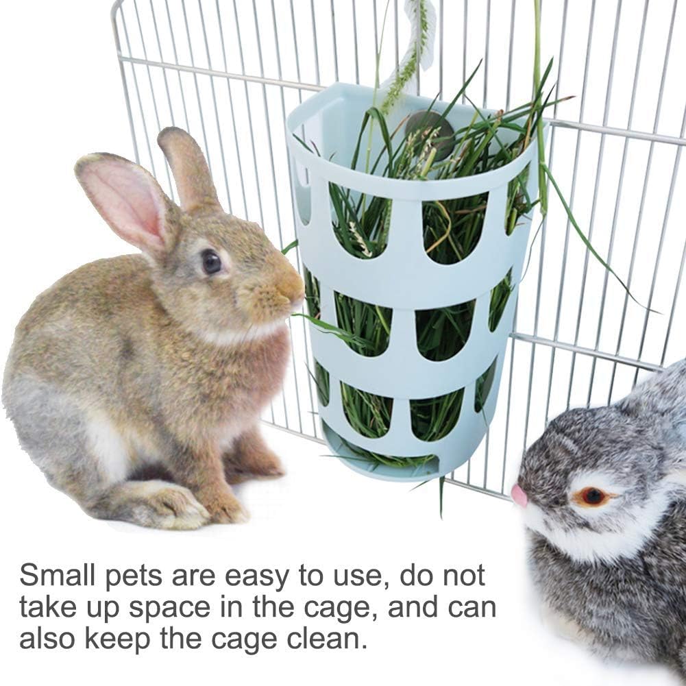Hamiledyi Guinea Pig Hay Feeder，2PCS Bunny Hanging Cage Manger Hay Holder Rack for Small Animal Chinchilla Guinea Pig Rat-（Random Color）