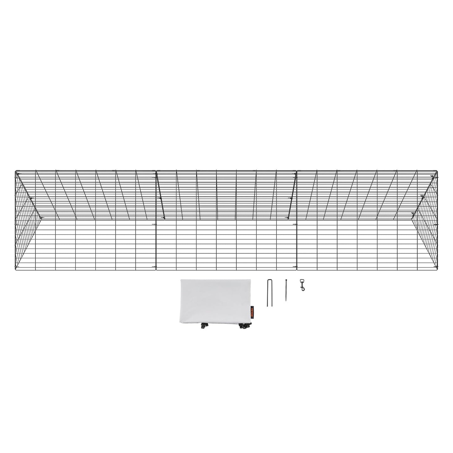 VEVOR Chicken Tunnels for Yard, 118.1 x 28 x 24.2 inch (LxWxH) Portable Chicken Tunnels for Outside Easy Installation, Coop Run Suitable for Ducks, Rabbits