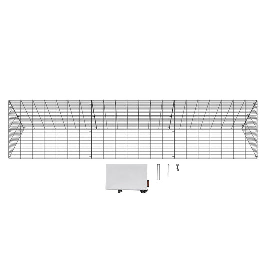 VEVOR Chicken Tunnels for Yard, 118.1 x 28 x 24.2 inch (LxWxH) Portable Chicken Tunnels for Outside Easy Installation, Coop Run Suitable for Ducks, Rabbits