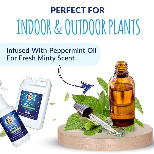 FOOP Mist Pack - Organic Foliar Spray Made from Fish Manure (with Fresh Minty Scent) | Corrects Plant Nutrient Deficiencies | Ready to Use, No Mixing Required (32oz Spray + 1G Refill)