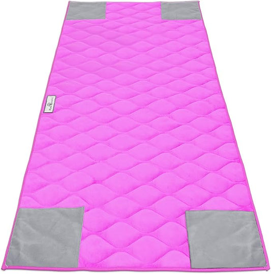 Paw Inspired PopCorner Guinea Pig Cage Liners | Washable Fleece Bedding or Pet Bed Mat for Small Animals | Super Absorbent Pee Pad with Reinforced Corners and Waterproof Bottom (C&C 2x5, Pink)