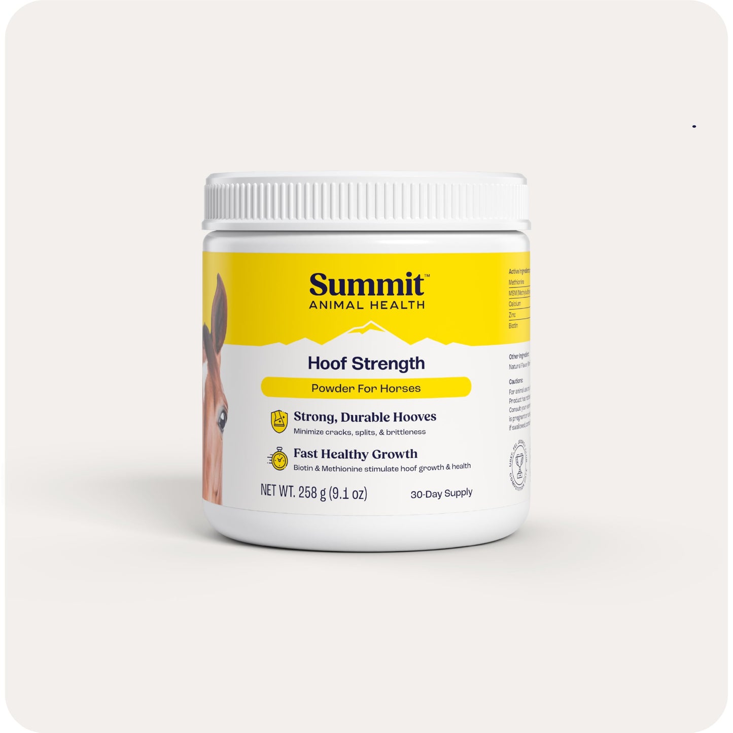 Summit Equine Hoof Strength Powder for Horses, Promotes Healthy Hooves with Biotin, Amino Acids, and Minerals, Horse Hoof Supplement,11 oz, 30-Day Supply