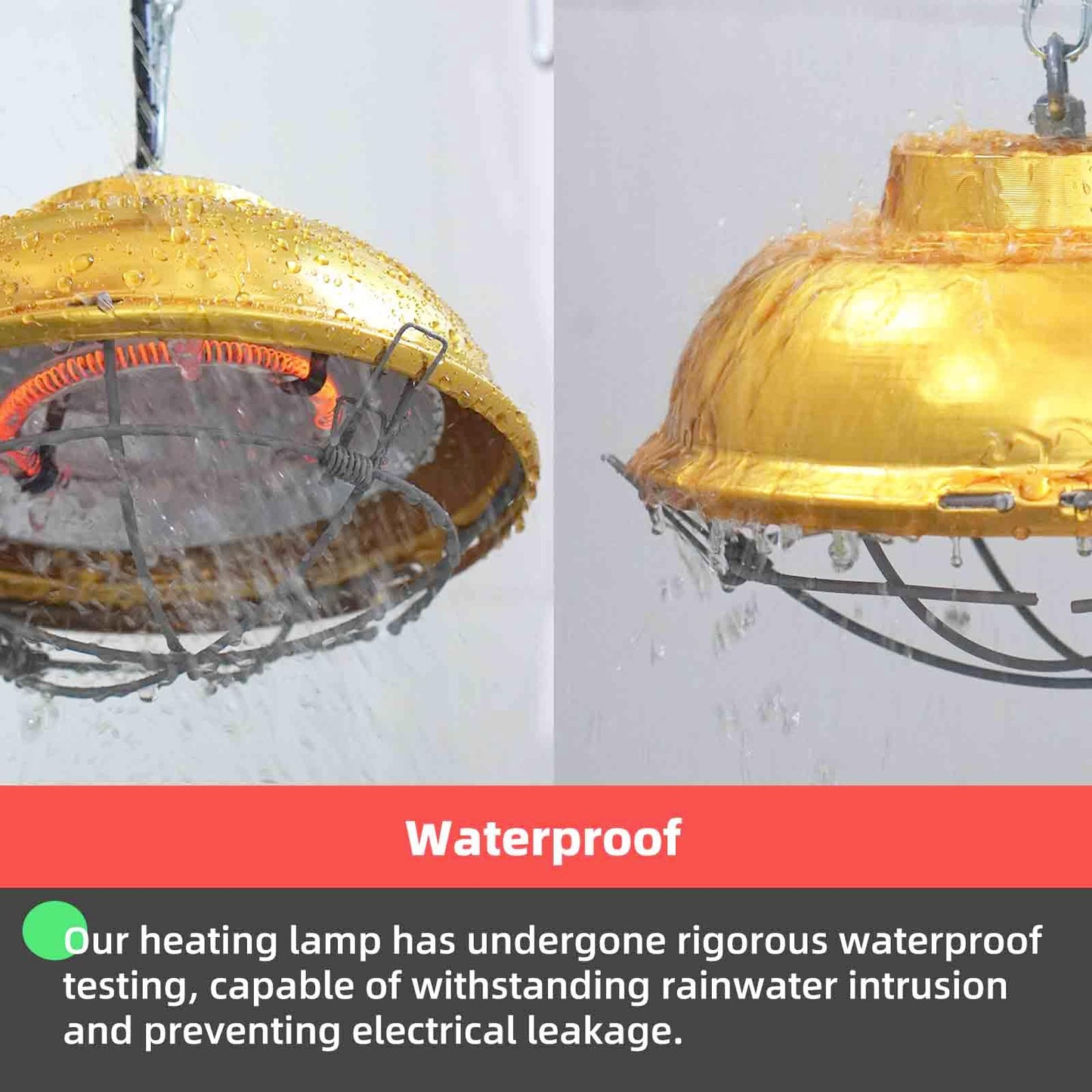 Chicken Coop Heater Inside Coop heat lamp，300 Watt Two-Stage Temperature Brooder Heater for Chicks, Duck，Poultry