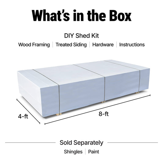 Handy Home Products Rookwood 10x12 Do-It-Yourself Wooden Storage Shed- Does not Include Floor kit, Paint, or Roofing Shingles