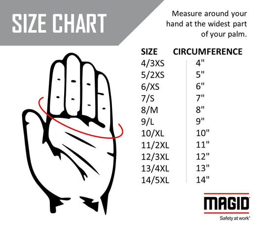 MAGID PowerMaster 12501PS Leather Linesmen Protector Gloves, 36 Pairs, 9.5” Length, Size 10.5