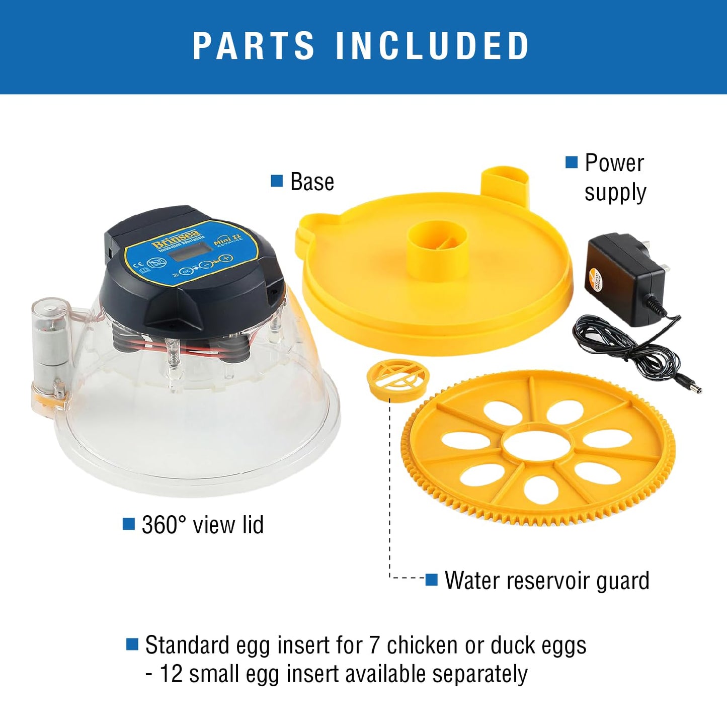 Brinsea Mini II Advance Egg Incubator with Automatic Egg Turning and Temperature Control for Hatching 7 Chicken, Duck, or Other Eggs, Ideal Incubator for Hobbyists, Teachers, and Learners