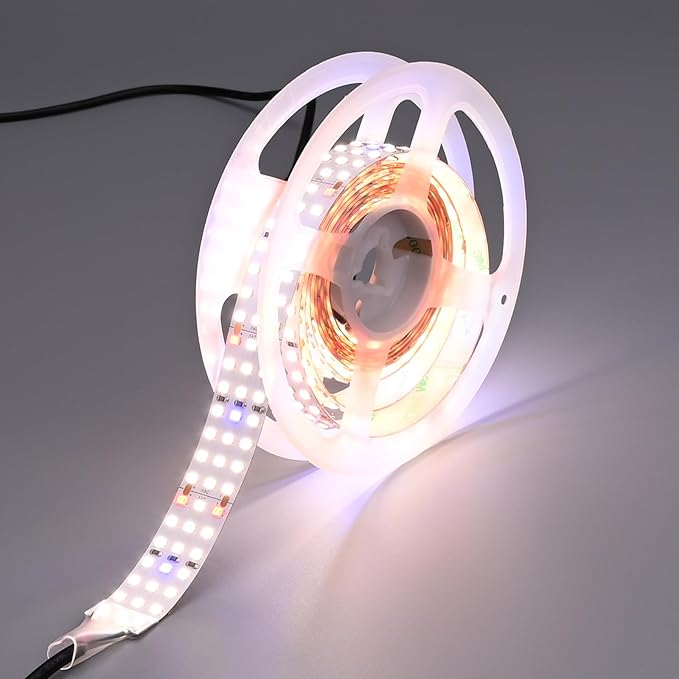 16.4FT LED Plant Grow Light, 2100LEDs Full Spectrum Grow Lamp with High PPFD, 24V 120W Cuttable Plants Growing Light Strip Flexible Self Adhesive for Seedlings Veg Flower