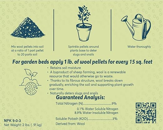 Wool Pellet Specialty Fertilizer (2lbs)