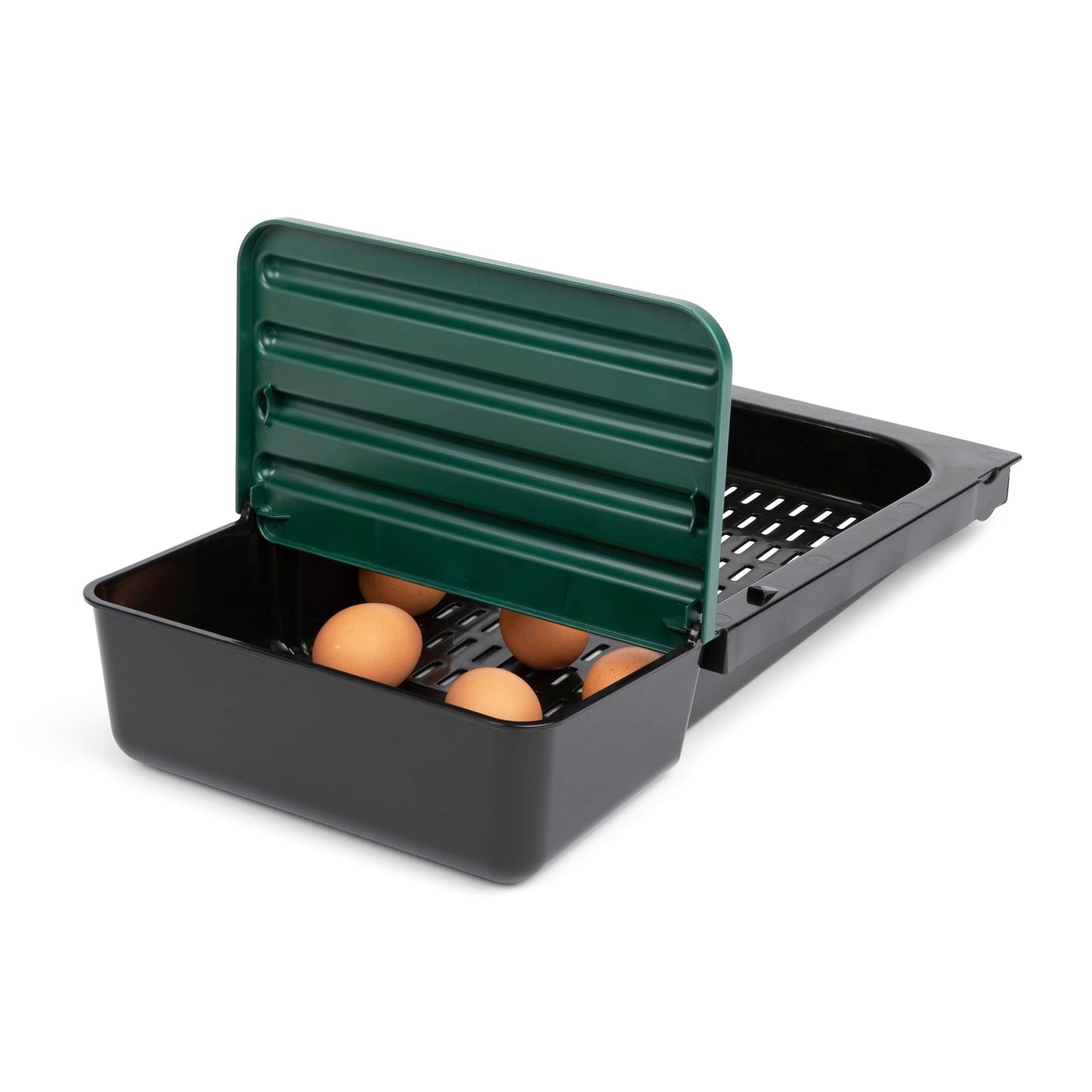 Homestead Essentials Compact Style 3 Compartment, Forward Rollout & Rollaway, Hen & Chicken Nesting Box with Protective Egg Laying Collection Lids