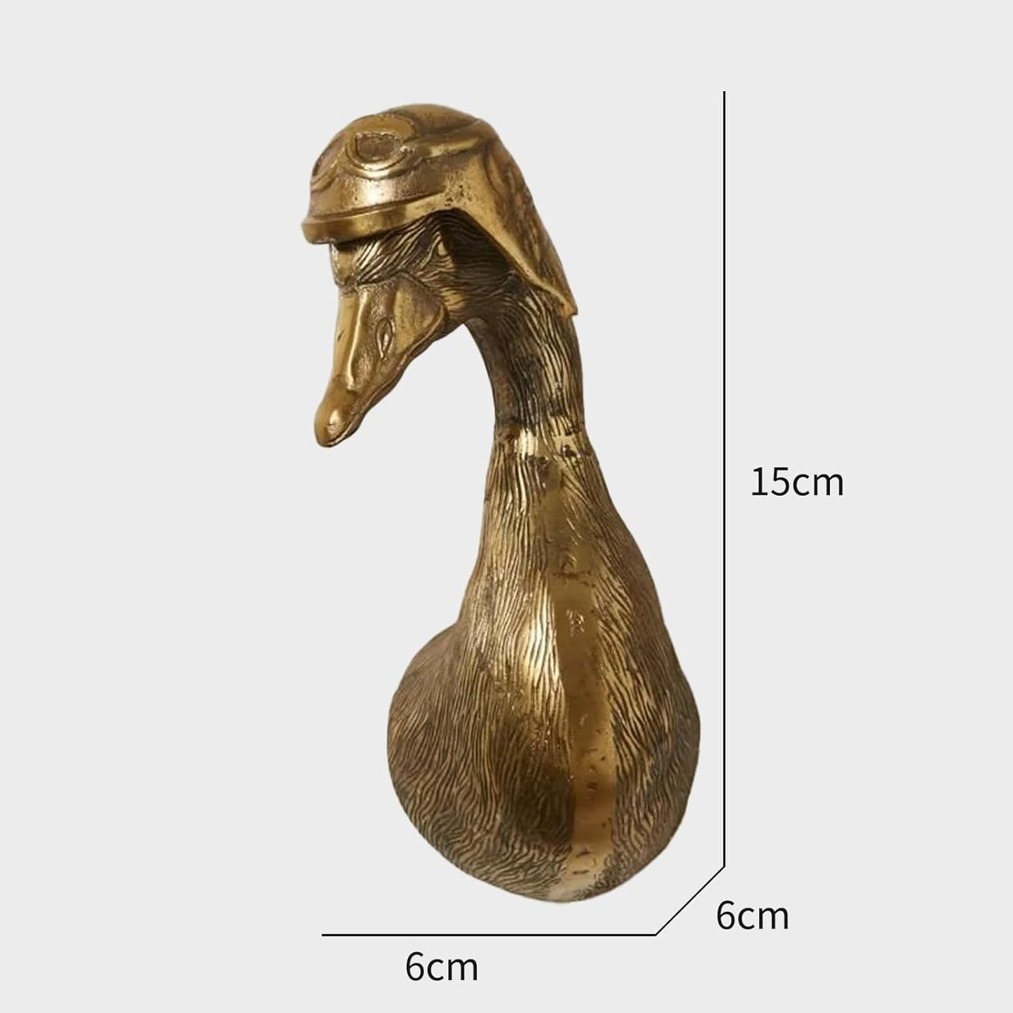 Coyoohouse 3D Head Wall Mount Samll Ornament, Animal Heads for Wall Art Hanging Sculptures, Small Metal Wall Resin Art Wall Decor Ornament Waterproof Bronzed Resin Decorations for Home(Duck)