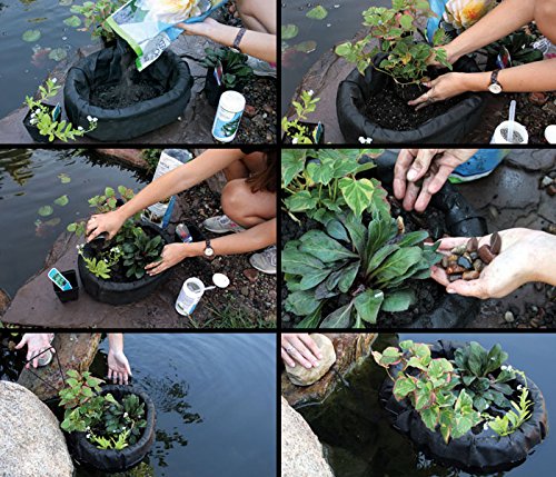 Aquascape Floating Island Planter for Ponds, Gardens, and Water Features | 89006, Black