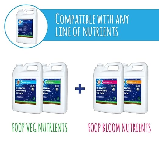 FOOP Sweetener Pump Bundle: Organic Terpene Enhancer for Plants | Creates an Explosion of Trichomes | Contains 8 Organic Sugars | Works with All Growing Media and Nutrient Lines (1 Gallon + Pump)
