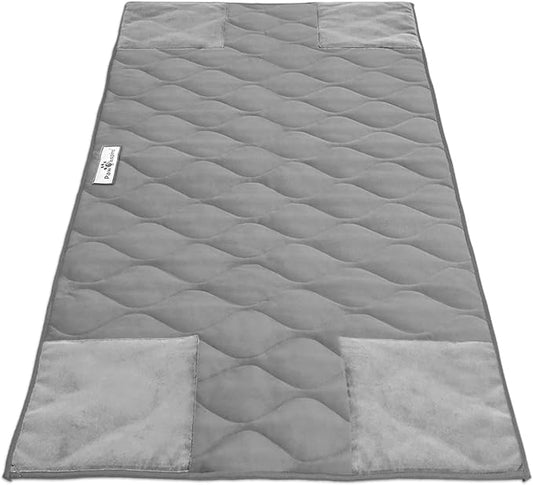 Paw Inspired PopCorner Guinea Pig Cage Liners | Washable Fleece Bedding or Pet Bed Mat for Small Animals | Super Absorbent Pee Pad with Reinforced Corners and Waterproof Bottom (Midwest, Gray)