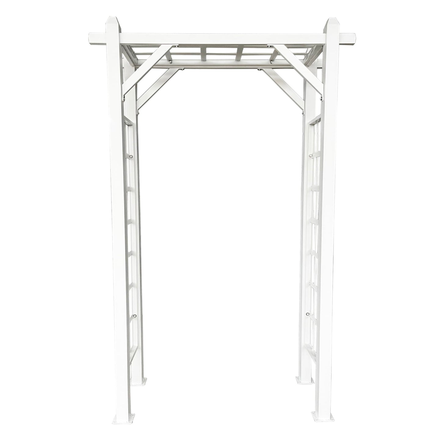 White Modern Aluminum Garden Arbor Arch