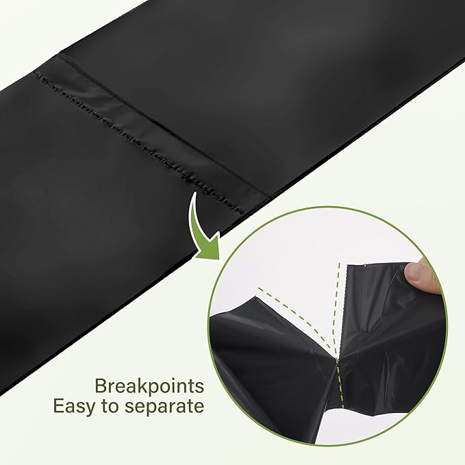 5 Gallon Trash Bags Compostable Portable Toilet Bags Compost Garbage Bag Extra Thick 0.86 Mil for Camping Travel Kitchen Bathroom BPI Certified 30 Counts, Black