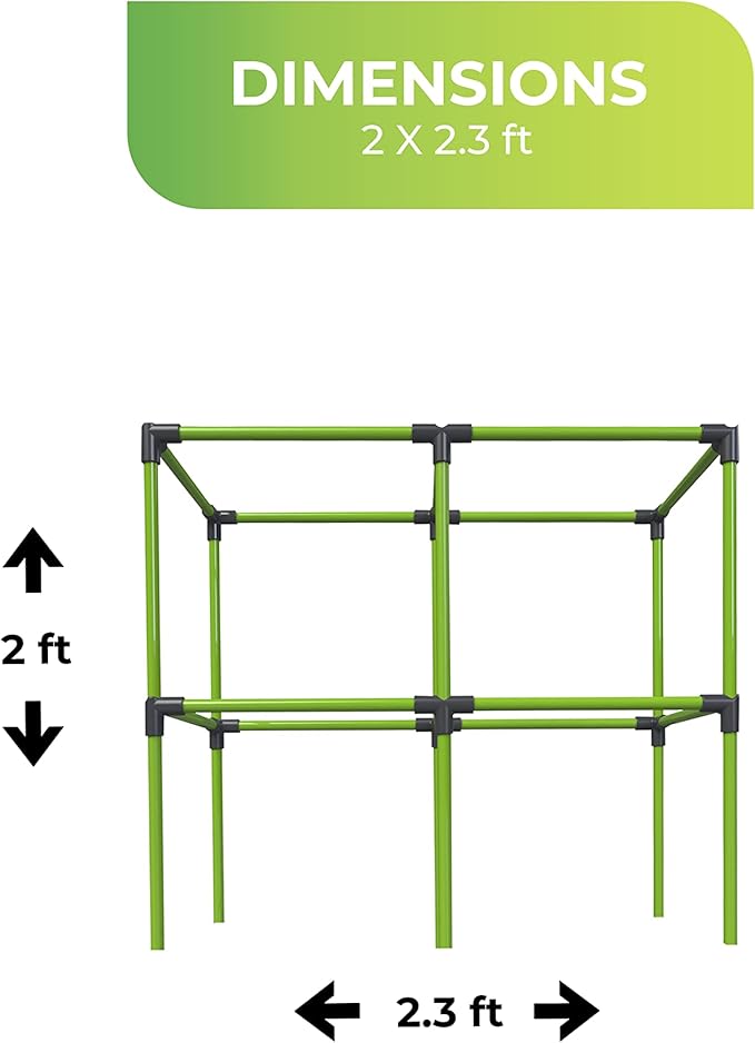 Bio Green Trellis for Raised Garden Bed with Watering System Heidelberg | 2.3 x 2 x 1ft | Ideal Growth for Climbing Plants | Ideal for Balcony/Garden