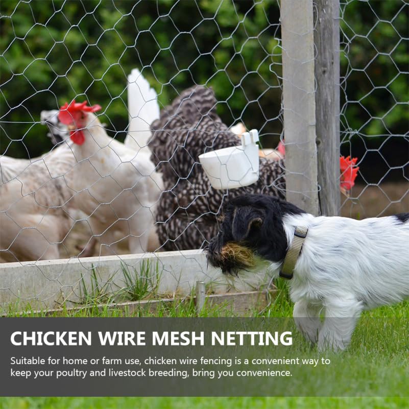 CHILDWEET 2pcs Hexagonal Chicken Wire Netting Metal Mesh for Garden Fencing Poultry Safety and Craft Projects Versatile Wire Frame