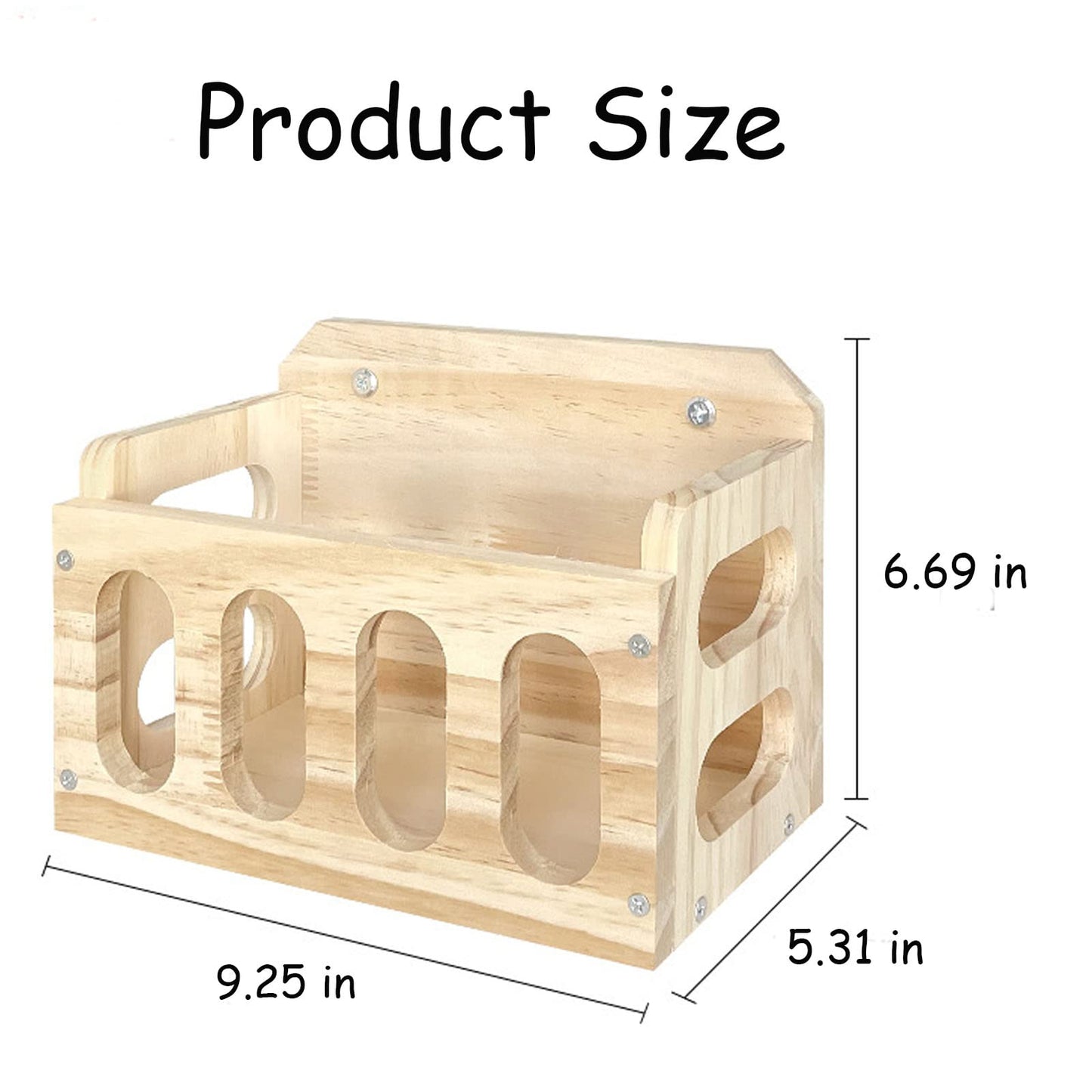 WEWAYKGJ Rabbit Hay Feeder Wooden Hay Rack Guinea Pig Hay Holder Less Wasted Hanging Hay Feeder for Bunny Chinchillas Guinea Pig Small Animal Supplies