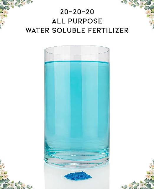𝐁𝐄𝐒𝐓𝐒𝐄𝐋𝐋𝐄𝐑 20-20-20 Water-Soluble Fertilizer – Powder for Liquid Plant Food for Indoor & Outdoor Plants, Orchids, Vegetables, Lawns, Flowers – 20 20 20 Fertilizer [12 OZ]
