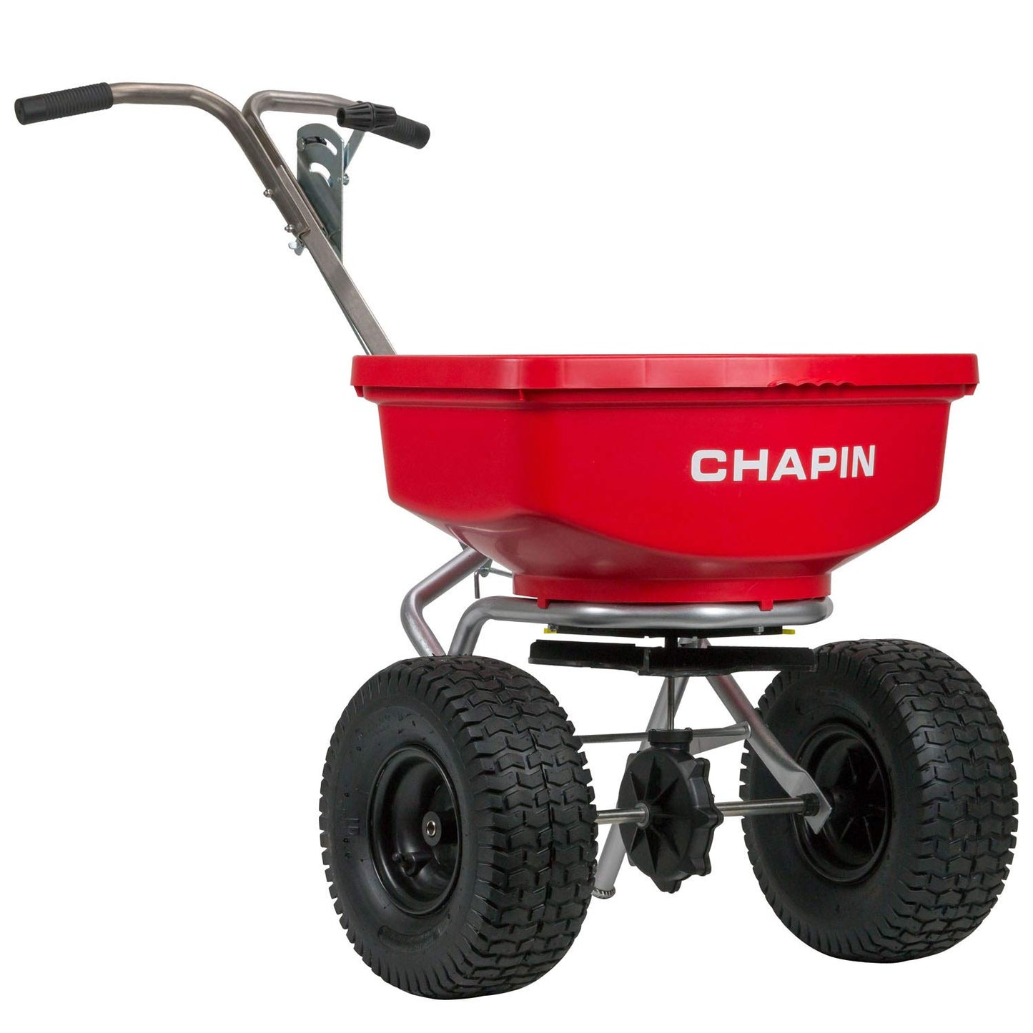 Chapin International 8401C 80-Pound Capacity Professional SureSpread Turf Spreader with Stainless Steel Frame, 1-Pack, Red