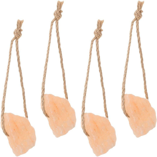 4pcs Animal Salt Lick Salt Block on Rope for Horse, Deer, Goat, and Livestock Animals, 0.15lbs