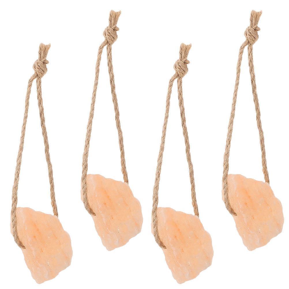 4pcs Animal Salt Lick Salt Block on Rope for Horse, Deer, Goat, and Livestock Animals, 0.15lbs