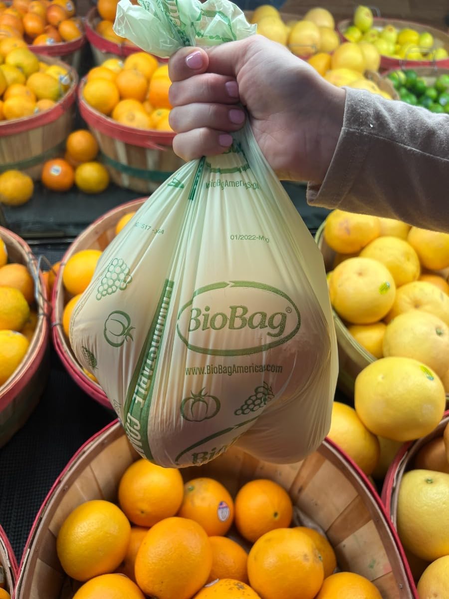 BioBag Compostable Compact Multi-Family Bags, 15" x 17", Green (Pack of 1200)