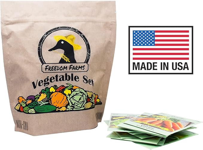 Set of 43 Assorted Vegetable & Herb Seed Packets - Over 10,000 Seeds! - Includes Mylar Storage Bag - Deluxe Garden Heirloom Seeds - 100% Non-GMO