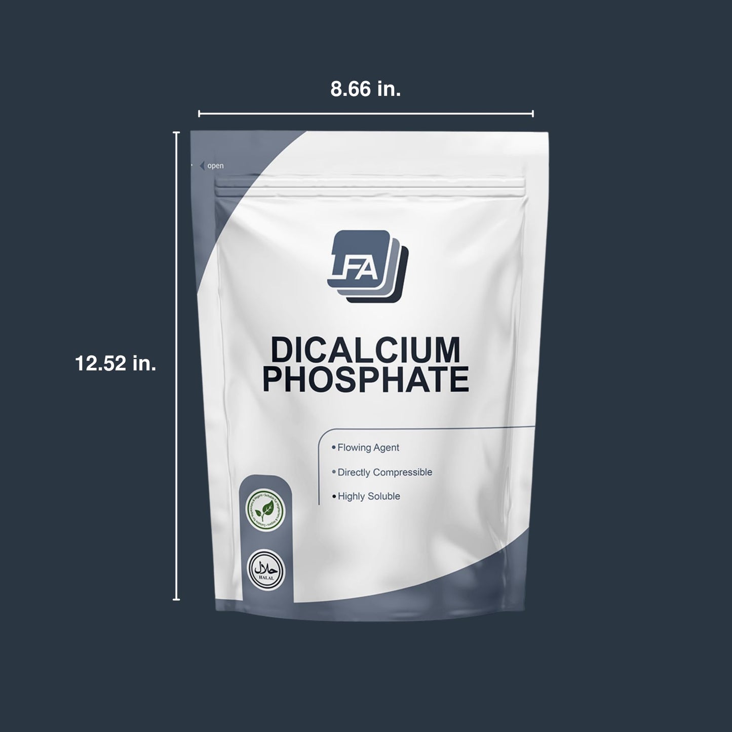 Dicalcium Phosphate Dihydrate DCPD Powder - 1 kg (2.2 lb) - Tablet & Capsule Flowing Agent - Food Anti-Caking Agent & Supplement Filler