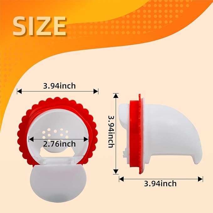 DIY Chicken Poultry Pro Feeder Port No Waste Mess Cups Kit with Covers Gravity Feed Kit Ports 4-1 Hole Saw for Buckets, Barrels, Bins, Troughs