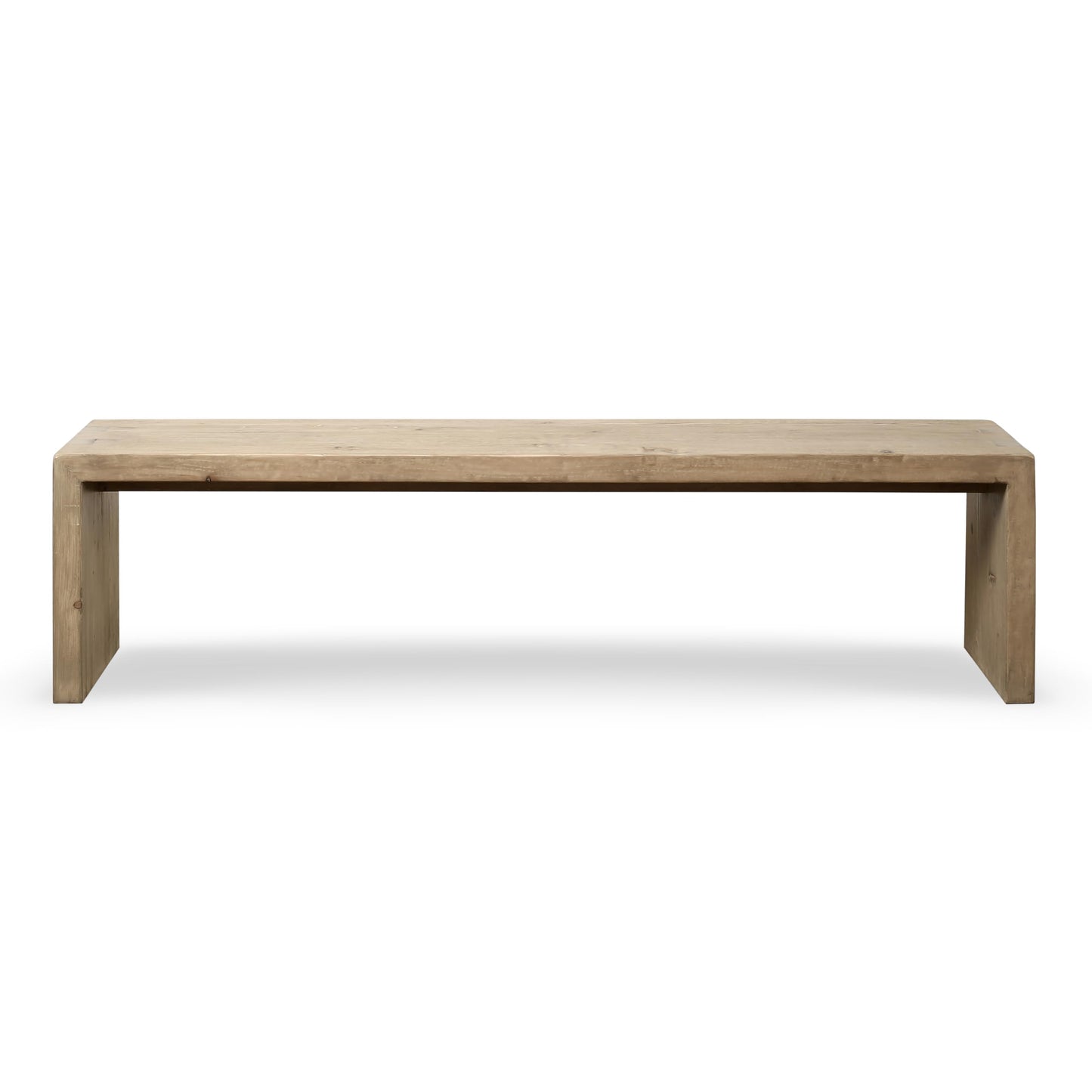 Artissance 70 Inches Waterfall Bench Reclaimed Pinewood Whitewash
