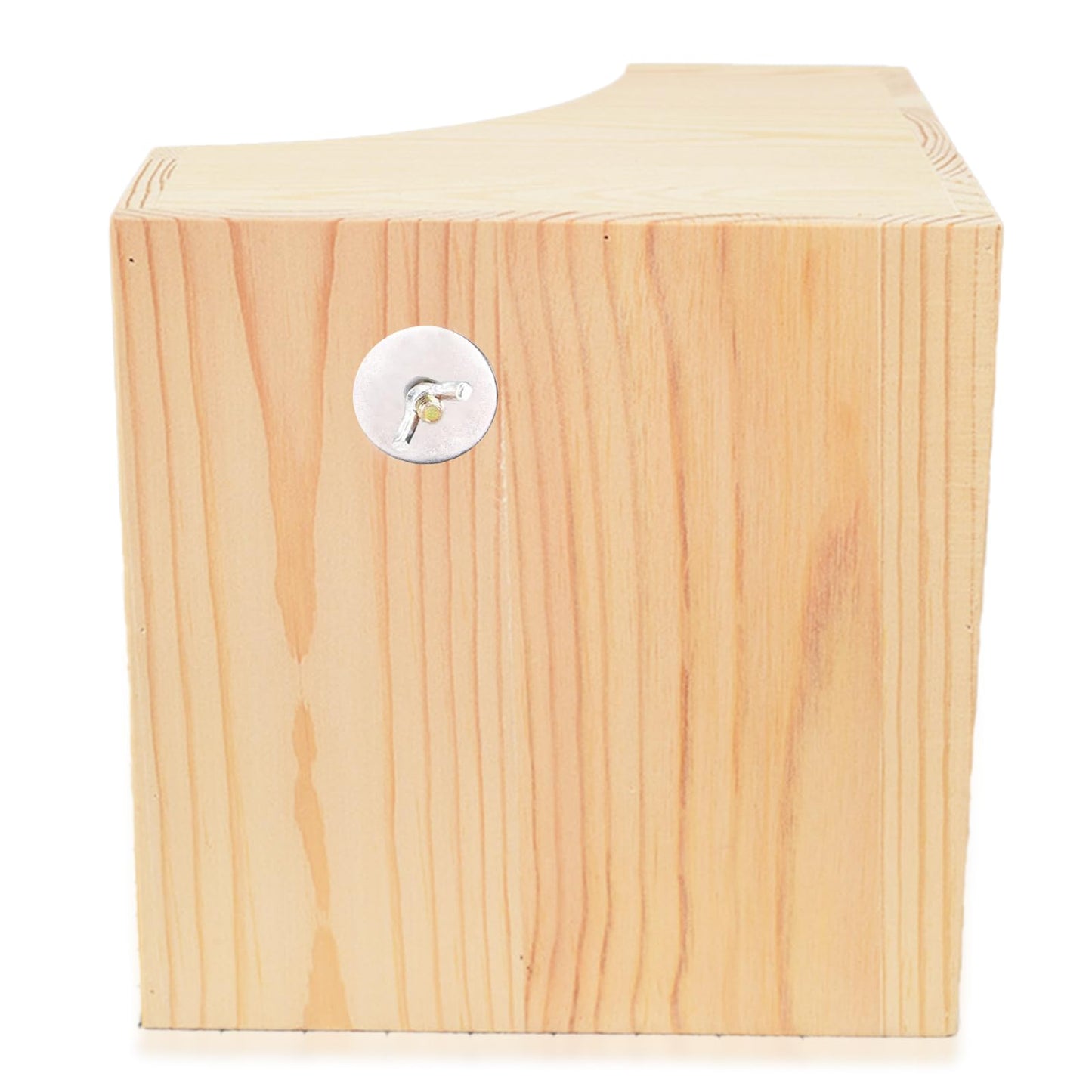 Nexboraque Wood Chinchilla House, 6.5 x 6.5 x 6.5 Inch Square Small Animal Hideout Hut for Indoor Bunnies Guinea Pig Hamster Gerbil Cage Accessories