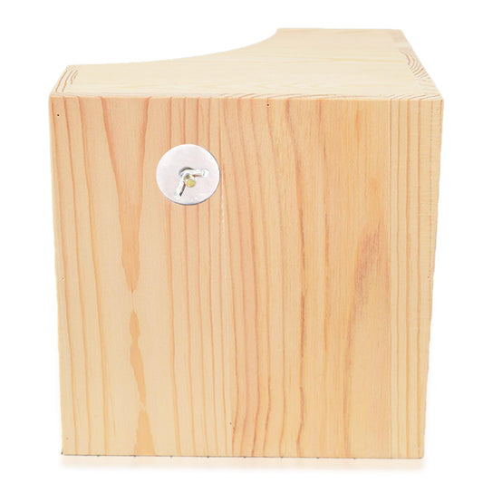 Nexboraque Wood Chinchilla House, 6.5 x 6.5 x 6.5 Inch Square Small Animal Hideout Hut for Indoor Bunnies Guinea Pig Hamster Gerbil Cage Accessories