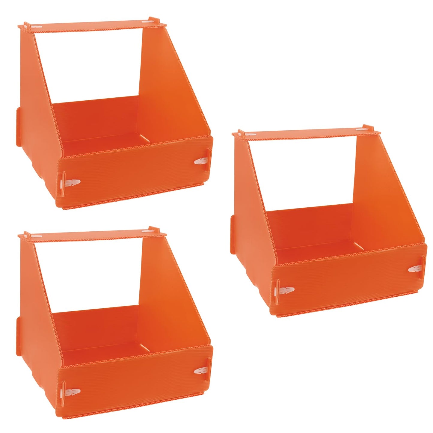 Touri 3 Pack Durable Chicken Nesting Boxes for Laying Eggs for Hens Ducks and Poultry, Orange