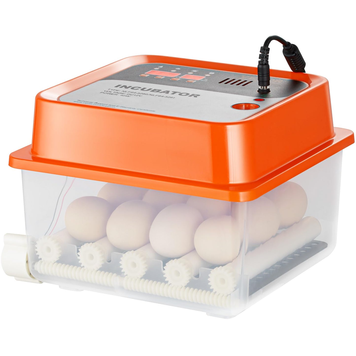 VEVOR 12 Egg Incubator, Incubators for Hatching Eggs, 360° Automatic Egg Turner with Temperature and Humidity Display, 12 Eggs Poultry Hatcher with ABS Transparent Shell for Chicken, Duck, Quail
