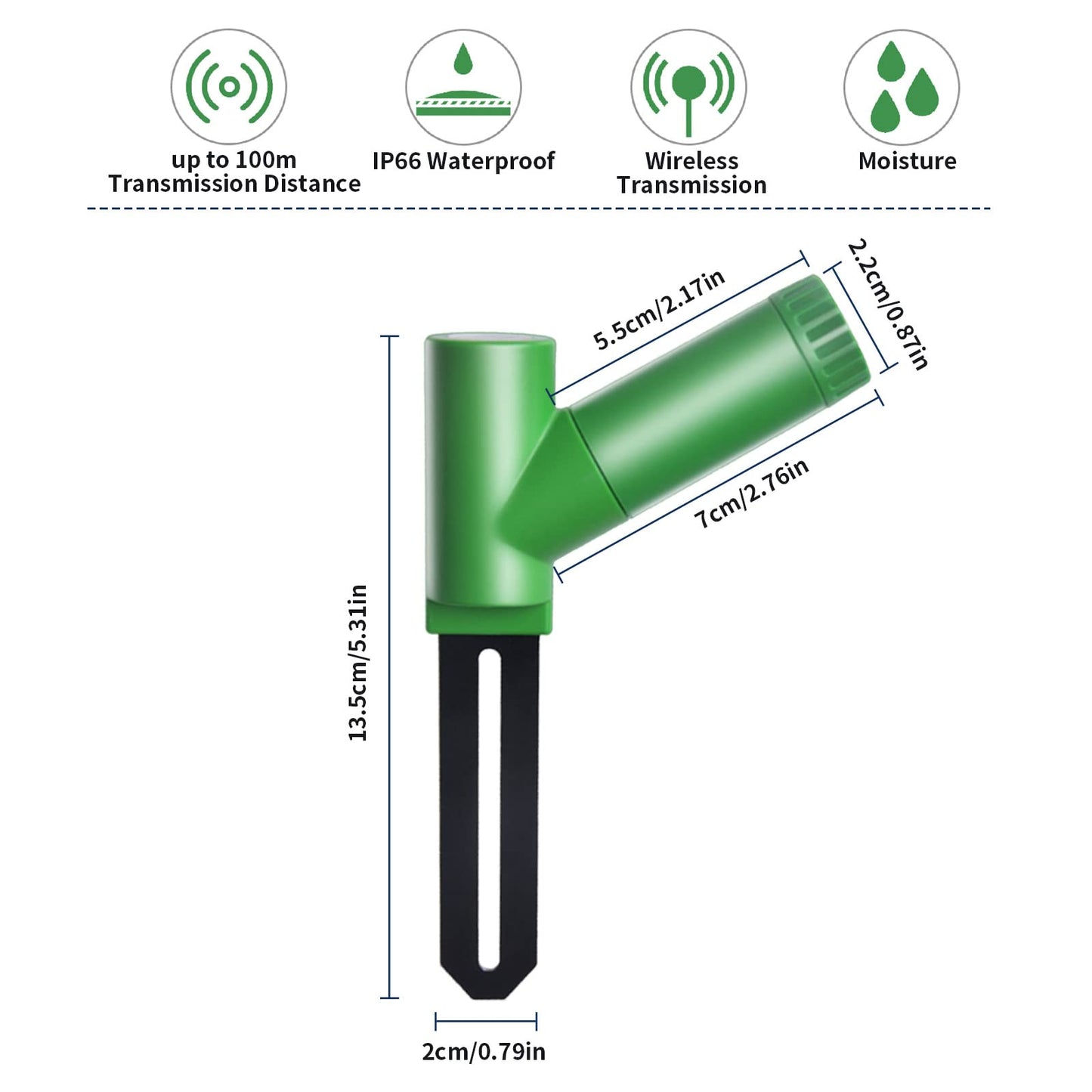 ECOWITT Soil Moisture Tester Kit, Includes GW3000 Wi-Fi&Ethernet Gateway and WH51 Soil Moisture Sensor, with SD Card Port, 915 MHz