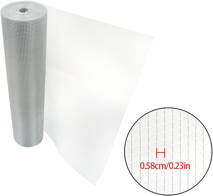 LABLT 36 in x 100 ft Hardware Cloth, 1/4 in Chicken Wire Fence for Chicken Coop Fences and Poultry Animal Netting (23 Gauge, Silver White)