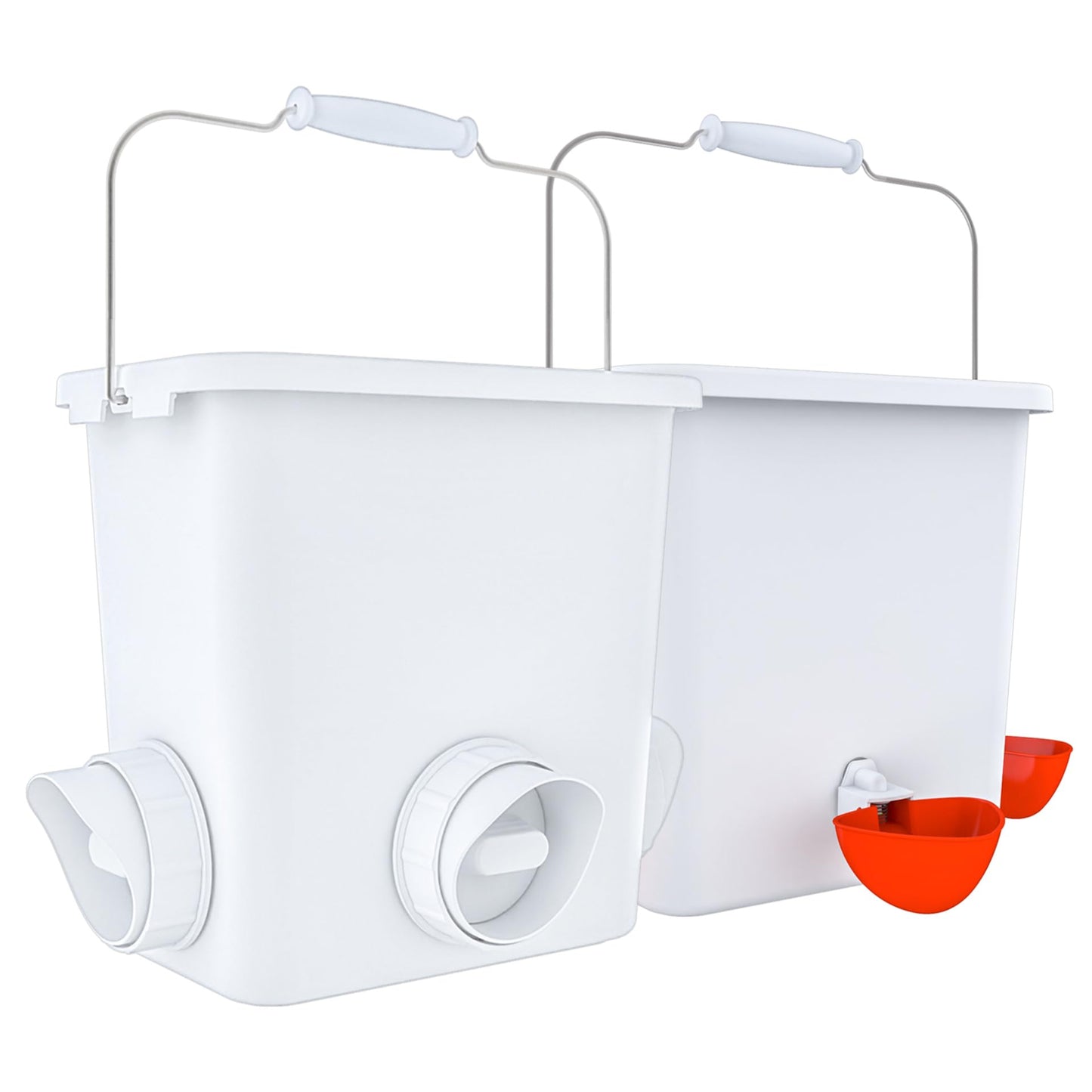 Large Automatic Chicken Feeder and Waterer Set Hanging Chicken Water Feeder Poultry Feed Bucket